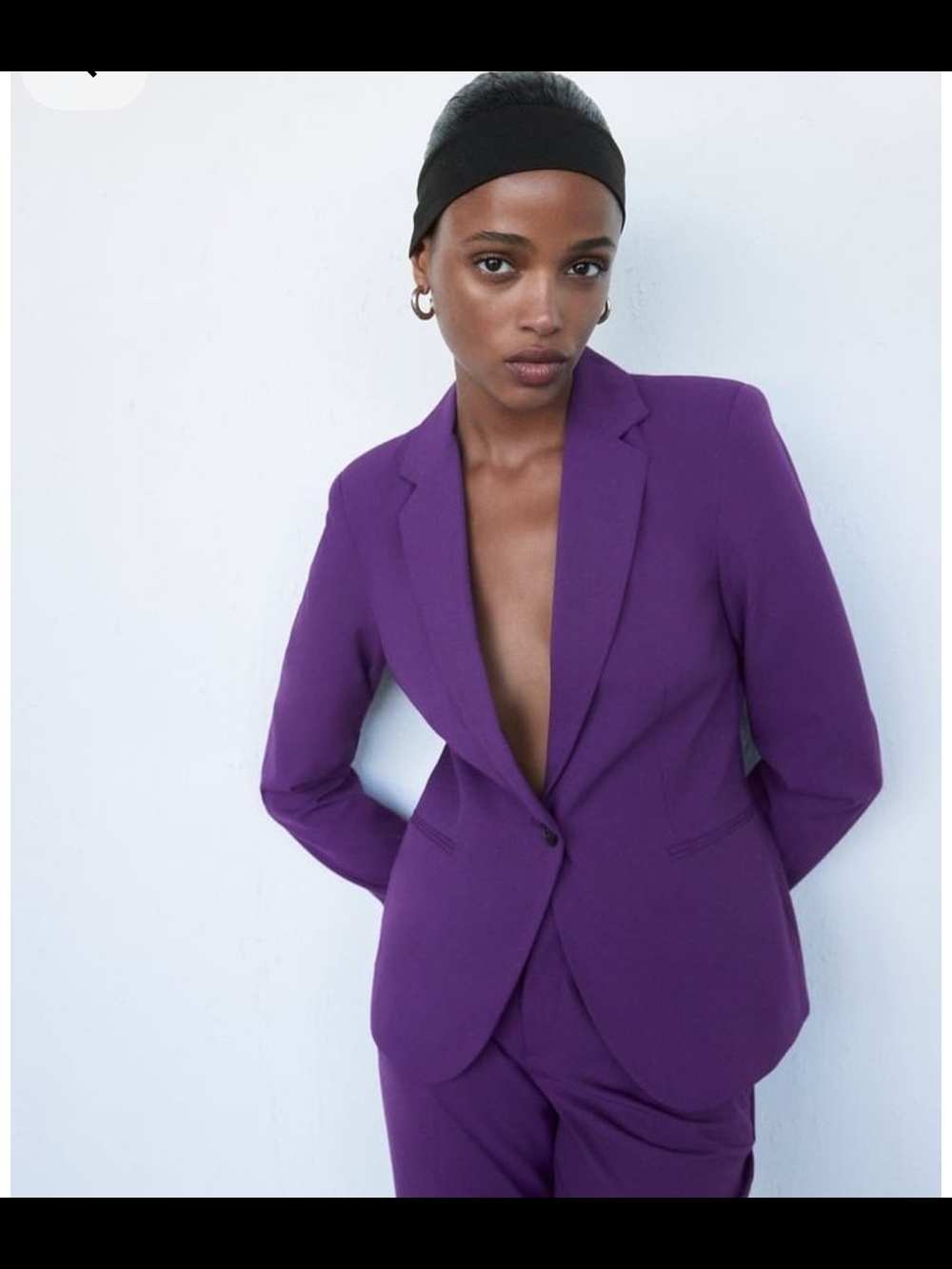 Zara Co-ord Set Purple Tailored Women's Blazer And Pants. Size 10(L)